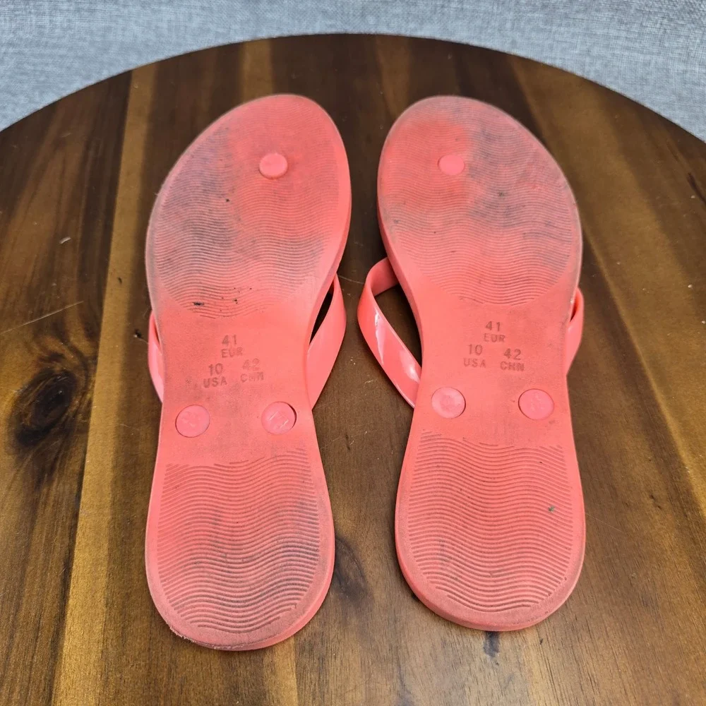 Raya‎ Sun Coral Pink Flip Flops Sandals Beach Pool Summer Size 10